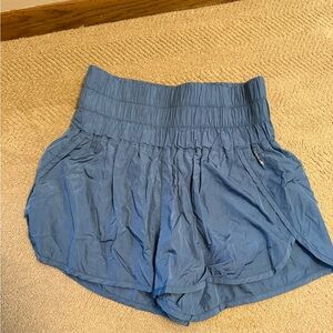 Free People Way Home High Waist Blue Shorts